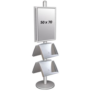 Multistand 4 Double-Sided With 2 Steel Shelves 25mm