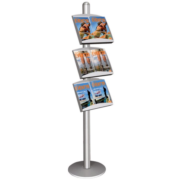 Multistand 5 Single-Sided With 3 X Steel Shelves Alu