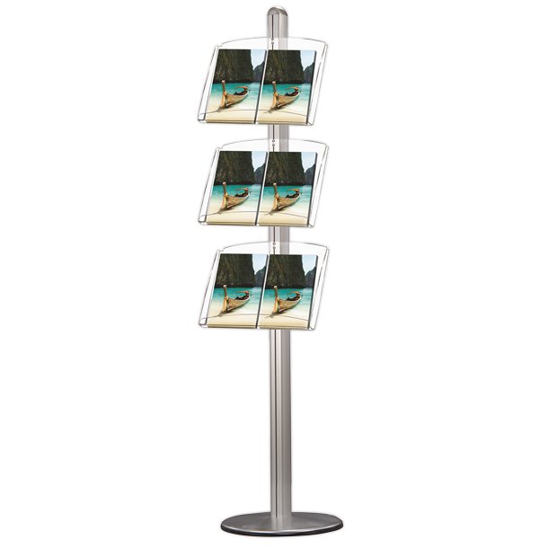 Multistand 5 Single-Sided With 3 X Steel Shelves Alu