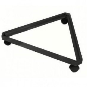 3-sidig bas med hjul fr galler - Svart