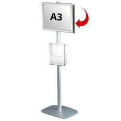 Mini Multistand 4 - Double-Sided Snap Frame + Brochureholder