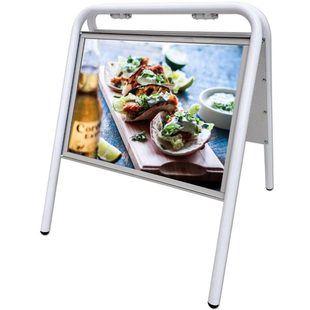 Expo Sign Gadeskilt Vandret Sort M/Pet Frontplader