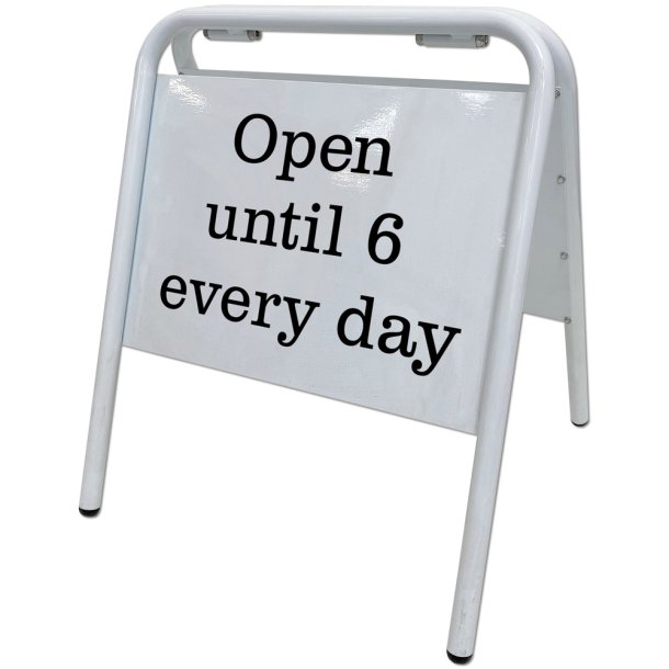 Expo Sign Gadeskilt Vandret Sort M/Pet Frontplader