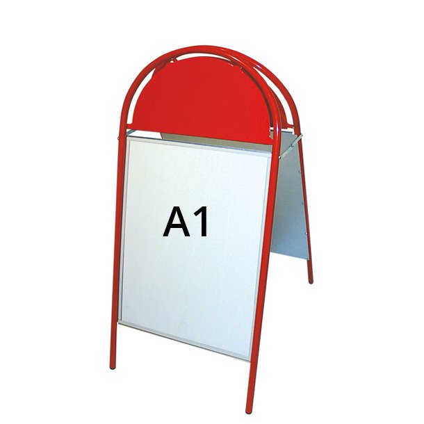 Red A-sign - street sign with logo plate A1 - 59.4 x 84.1 cm - 2 pcs