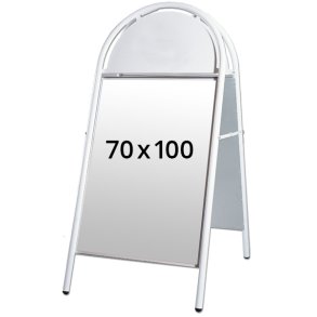 Vit A-skylt - gatuskylt med logoplt 70 x 100 cm - 2 st