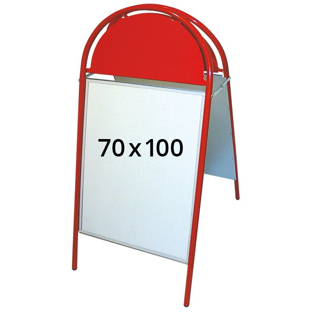 Red A-sign - street sign with logo plate 70 x 100 cm - 2 pcs