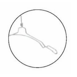 Strong aluminum hangers with notch - 42 cm - 50 pcs