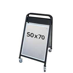 Expo Sign Lux Gadeskilt Med Logoplade Og Hjul