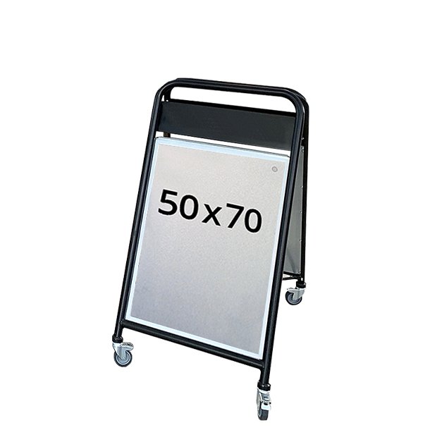 Expo Sign Lux Gadeskilt Med Logoplade Og Hjul