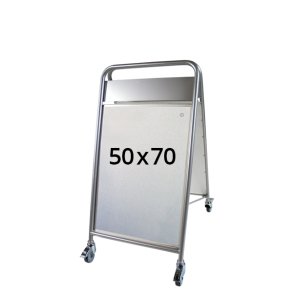 Expo Sign Lux Gadeskilt Med Logoplade Og Hjul