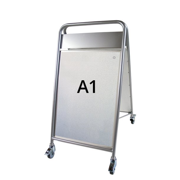 Expo Sign Lux Gadeskilt Med Logoplade Og Hjul