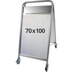 Expo Sign Lux Gadeskilt Med Logoplade Og Hjul