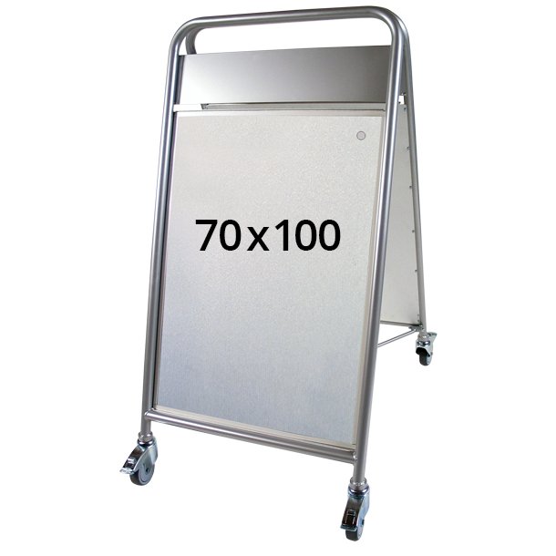 Expo Sign Lux Gadeskilt Med Logoplade Og Hjul