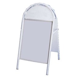 Sandwich sign with curved logo plate 50 x 70 cm - 2 colors