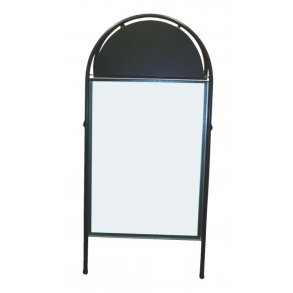 Sandwichskylt med böjd logoplatta 50 x 70 cm - 2 färger