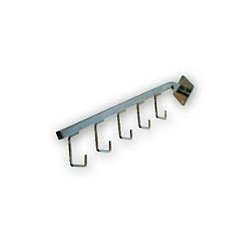 Sloping bag arm, for wall mounting, Chrome