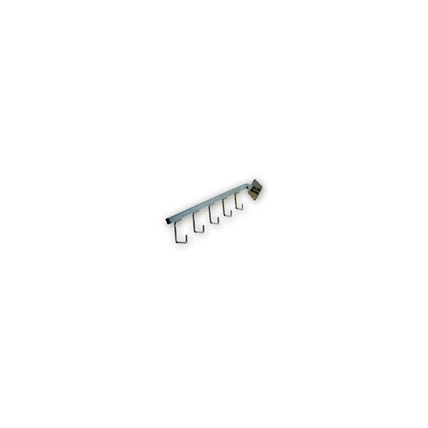 Sloping bag arm, for wall mounting, Chrome