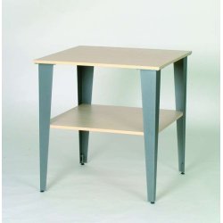 Sales table MAPLE I with melamine panels in white or maple