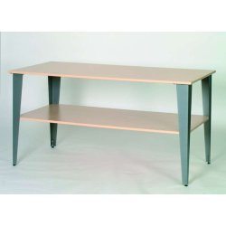 Sales table MAPLE II with melamine panels in white or maple