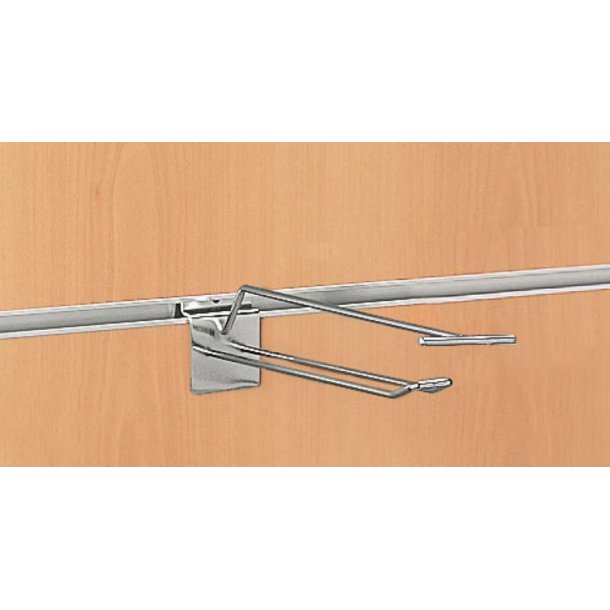 T-hooks, single and double in Chrome for paneling - 10 &amp; 20 pcs