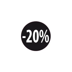 Black discount lables with procent - 1.000 stk