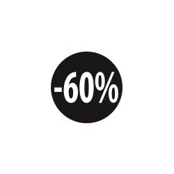 Black discount lables with procent - 1.000 stk