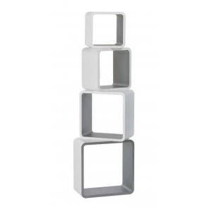 Kubuppsttning, 4 kuber, Vit och gr