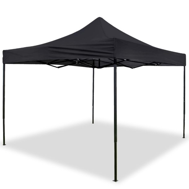 Event Tent Budget, 3 x 3 m pavilion, black poles, black top