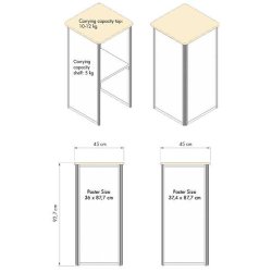 Messedisk - Square display stand