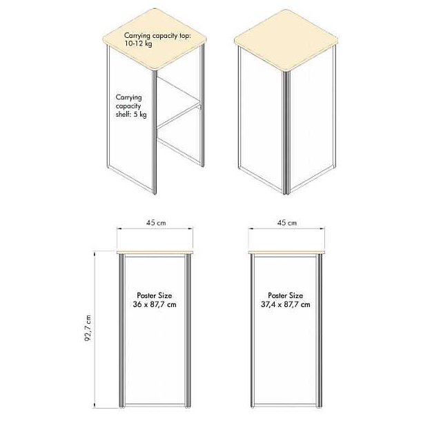 Messedisk - Square display stand