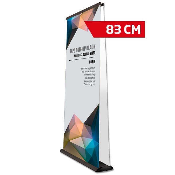 Expo Roll-up, dubbel-sidig, 83 cm, aluminium