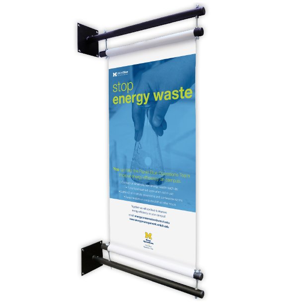 Wall Banner Holder, double-sided, 50 cm