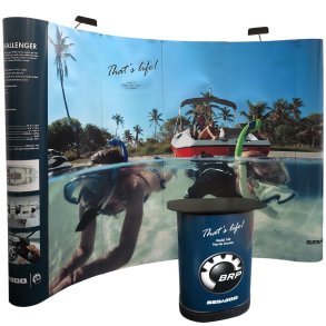 Pop-up Wall Curved, 4 sections