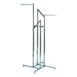 Click Joy stand with 2 straight and 2 slanted arms, Chrome