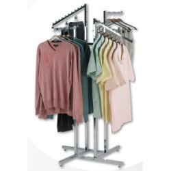 Click Joy stand with 2 straight and 2 slanted arms, Chrome