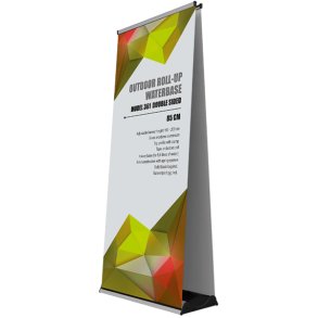 Outdoor Roll-up Waterbase, double-sided, 85 cm, with telescopic pole
