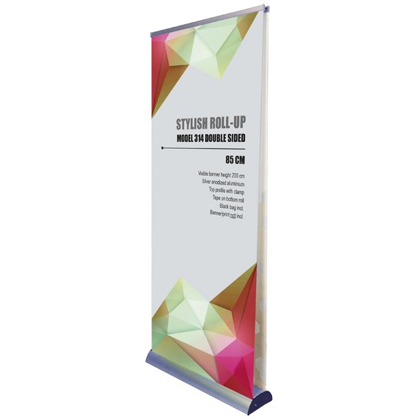 Stylish Roll-up, double-sided, 85 cm, aluminum