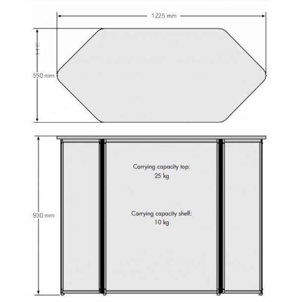 Hexagonal display stand