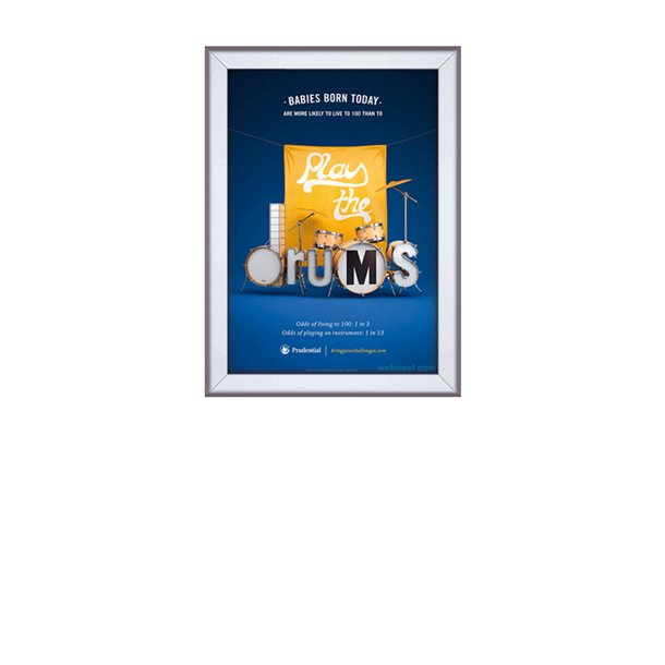 Alu Security Snap Frame, 25 mm