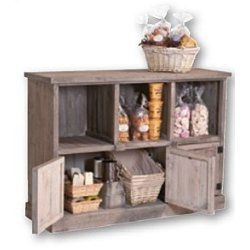 Heritage lav reol med 3 rum og 3 skabe