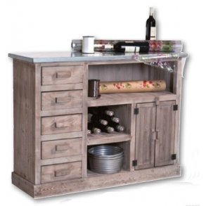 Heritage boutique räknare med avtagbar zinktop