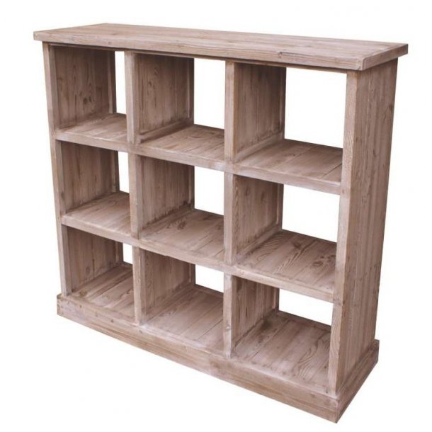 Heritage rumdeler eller ben reol med 9 rum