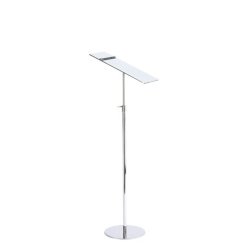 Slanted shoe display, chrome - Height 50-85 cm