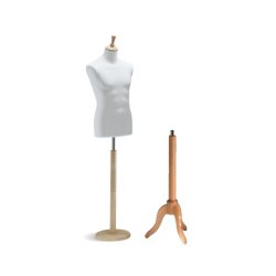 Mens bust long body, Ash