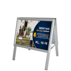 Alu-Line Desk Sign, With Folding Frames