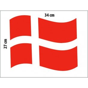 Large Danish flag for the window - B34xH27 cm