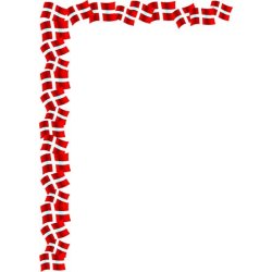 2 banner flags with Danish flags