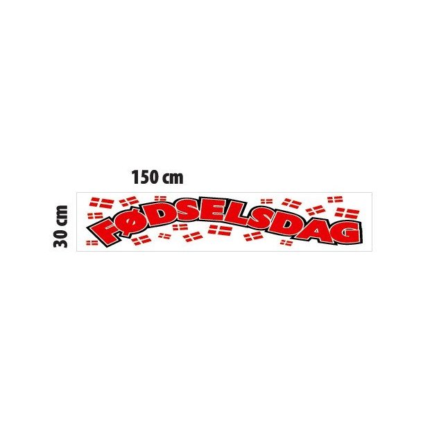 F&ouml;nsterbanderoll med "F&ouml;delsedag" och flaggor