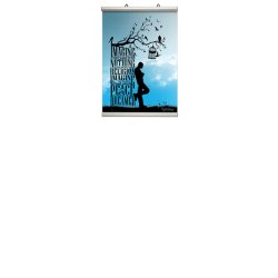 Poster hanger - 26 mm aluminum with rubber strip