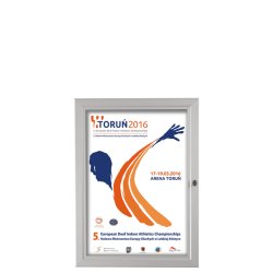 Poster box with lock and 3 cm depth